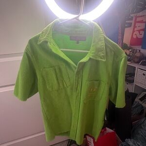 Drew (Justin Bieber) corduroy xs/lime shirt